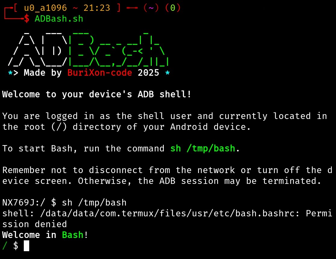 ADBash terminal